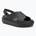 Crocs Brooklyn Luxe Cross Strap Damen Sandalen schwarz
