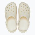 Damen Crocs Classic Platform Glitter Kreide Flip-Flops 12