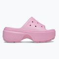 Crocs Stomp Slide Damen rosa Tweed-Flipflops 9