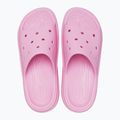 Crocs Stomp Slide Damen rosa Tweed-Flipflops 12