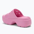 Crocs Stomp Slide Damen rosa Tweed-Flipflops 3