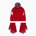 Czapka + rękawiczki dziecięce Nike Jordan Pom Beanie Set gym red 2
