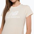 Damen New Balance Essentials Stacked Logo Co T-shirt beige NBWT31546 4