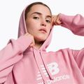 Damen Training Sweatshirt New Balance Essentials Stacked Logo French Terry Hoodie rosa WT31533HAO 4