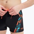 Herren Speedo Tech Print Badeshorts schwarz/orange 8