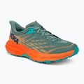 HOKA Speedgoat 5 Herren Laufschuhe grün-orange 1123157-TMOR