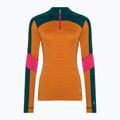 Damen-Thermoaktivshirt Smartwool Merino Baselayer Colorblock 1/4 Zip Boxed marmalade heather 3