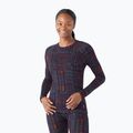 Damen Smartwool Merino 250 Baselayer Crew Boxed Thermo-Longsleeve lila iris digi plaid