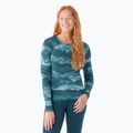 Damen Smartwool Merino 250 Baselayer Crew Boxed Thermo-T-Shirt twilight blue mtn scape