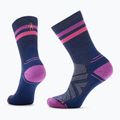 Trekking Socken Damen Smartwool Hike Light Cushion Tube Stripe Crew deep navy/power pink 6