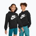Kinder Nike Club Fleece Hoodie schwarz/weiss