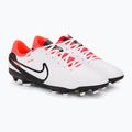 Nike Tiempo Legend 10 Academy MG Fußballschuhe weiß/schwarz/karmesinrot 4