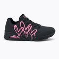 Schuhe Damen SKECHERS Uno Dripping In Love black/pink 2