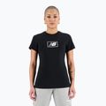 Damen New Balance Essentials Baumwoll-Jersey schwarz