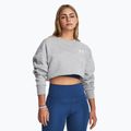 Sweatshirt Damen Under Armour Icon Fleece Crew mod gray light heather/white 6