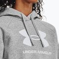 Under Armour Damen Sweatshirt Rival Fleece Big Logo Hoody mod grau hell heather/weiß 4