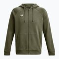 Herren Under Armour Rival Fleece FZ Hoodie navy dd green/white 5