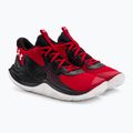 Under Armour Jet'23 rot/schwarz/weiß Basketball-Schuhe 4