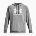 Herren Under Armour Rival Fleece Logo HD castlerock light heather/white Hoodie 4