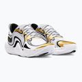 Under Armour Spawn 6 Basketball Schuhe weiß/schwarz/metallic gold 8