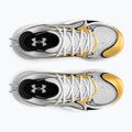Under Armour Spawn 6 Basketball Schuhe weiß/schwarz/metallic gold 11