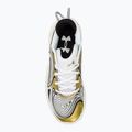 Under Armour Spawn 6 Basketball Schuhe weiß/schwarz/metallic gold 5
