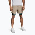Herren Trainingsshorts Under Armour UA Vanish Woven 6in timberwolf taupe/schwarz