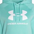 Under Armour Damen Rival Fleece Big Logo Hoody radial türkis/weiß Sweatshirt 6