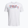 Men's Under Armour Colorblock Wordmark T-Shirt weiß/schwarz 3