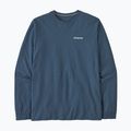 Herren Patagonia P-6 Logo Responsibili Utility blau Trekking Longsleeve