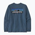 Herren Patagonia P-6 Logo Responsibili Utility blau Trekking Longsleeve 2