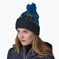 Patagonia Powder Town Wintermütze across oceans/smolder blue 2