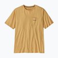 Herren Patagonia Boardshort Logo Tasche Responsibili bienenwachsfarbenes T-shirt