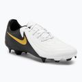 Nike Phantom GX II Academy FG/MG Fußballschuhe weiß / metallische Goldmünze / schwarz