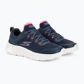 SKECHERS Go Walk Flex Caley Damen Schuhe navy/weiß/koralle 5