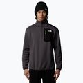 Herren The North Face Crest 1/4 Zip Sweatshirt anthrazitgrau/ schwarz