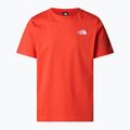 Herren The North Face Box Nse T-Shirt karminrot orange/schwarz 4