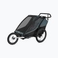 Thule Chariot Cab dunkel schieferfarbener Doppelfahrradanhänger 10