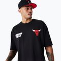 Männer neue Era NBA große Grafik BP OS Tee Chicago Bulls schwarz