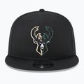 Neue Era Split Logo 9Fifty Milwaukee Bucks Kappe schwarz 3