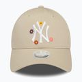Cap Mütze Damen New Era Flower 9Forty New York Yankees light Beige 2