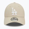 Cap Mütze Herren New Era Side Patch 9Forty Los Angeles Dodgers light Beige 2