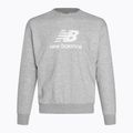 Herren New Balance Stacked Logo French Terry Crew sportlich grau Sweatshirt 3