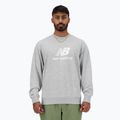 Herren New Balance Stacked Logo French Terry Crew sportlich grau Sweatshirt