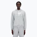 Herren New Balance Stacked Logo French Terry Hoodie sportlich grau