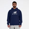 Herren New Balance Stacked Logo French Terry Hoodie navy