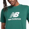 Herren New Balance Stacked Logo Nachtwache grünes T-shirt 4