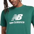 Herren New Balance Stacked Logo Nachtwache grünes T-shirt 4