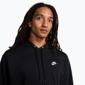 Herren Nike Club French Terry Pullover Hoodie schwarz/schwarz/weiß 4