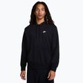 Herren Nike Club French Terry Pullover Hoodie schwarz/schwarz/weiß